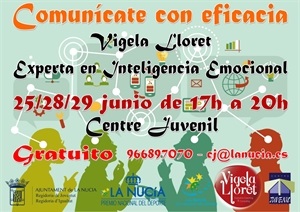 Cartel del curso "comunícate con eficacia"