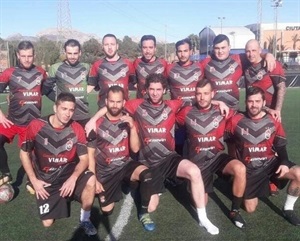 Equipo Carpintería Vimar, que quedó en primer puesto de la Liga