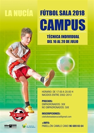 Cartel del Campus de Fútbol Sala 2018