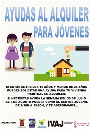 Cartel de las Ayudas al alquiler para jóvenes