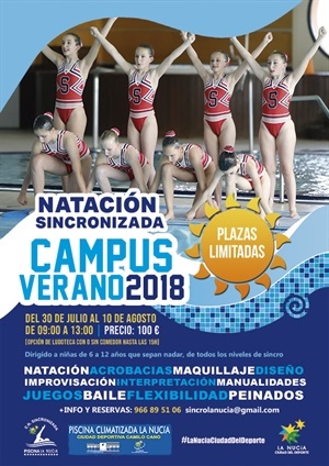 Cartel del Campus de Natación Sincronizada