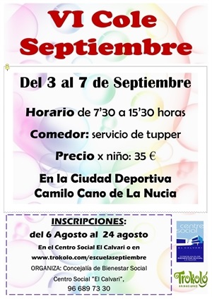 Cartel de la séptima edición del Cole de septiembre