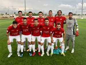 Alineación del C.F. La Nucía en el partido de ida ante el C.D. Roda