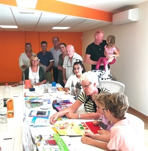 Inauguración del centro de lengua neerlandesa con la presencia de los profesores Trudi van Dorp, Jaap van Kluijven, Lies Dauginet  y Miranda Vierbergen, Erik Haan, dtor Centro Negocios Holandeses y Bart Gommans, concejal Residentes Extranjeros