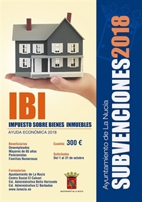 La Nucia Cartel Subv IBI 2018