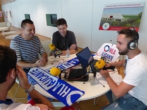 El programa de SER Deportivos se ha grabado hoy desde la Ciutat Esportiva con el pte. y entrenador del HLA Alicante y Sergio Villalba, concejal de Deportes.