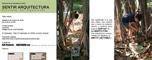 Cartel del taller infantil "Sentir arquitectura"