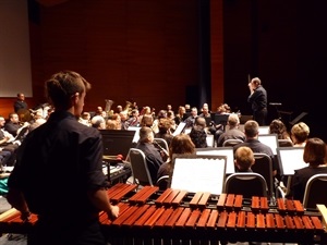 La banda de la Unió Musical en el concert "Estellesíada" de ayer