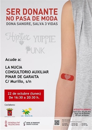 Cartel de la Donación de Sangre de octubre