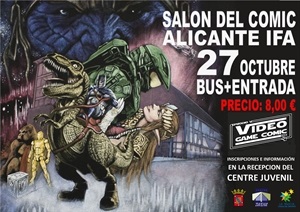 Cartel del Viaje al Salón del Cómic de Alicante