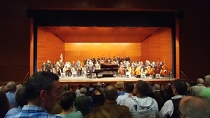 El público en pie al final del concierto