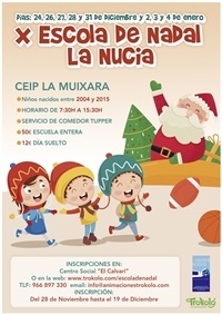 La Nucia Cartel Escola Nadal 2018