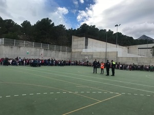 634 alumnos participaron en el simulacro