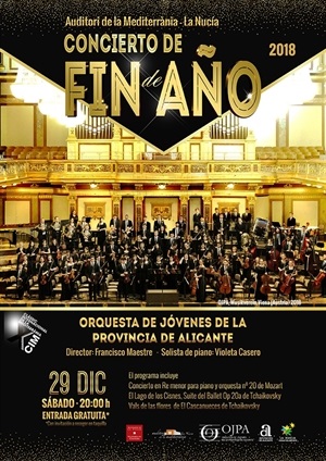 Cartel del Concierto de Fin de Año de la OJPA en La Nucía