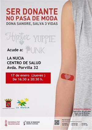 Cartel Donación Sangre Enero 2019