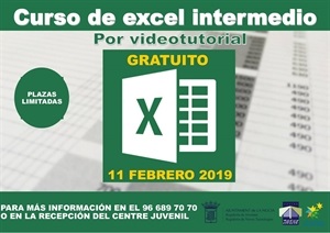 Cartel del curso gratuito de EXCEL