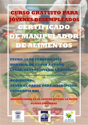 Cartel del Curso de Manipulador de Alimentos