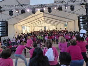 Zumba festera por la tarde en la "carpa festera"