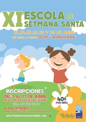 La inscripción para esta XI Escola de Setmana Santa ha comenzado hoy 1 de abril