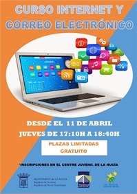 La Nucia cartel curso internet y correo electr. abril