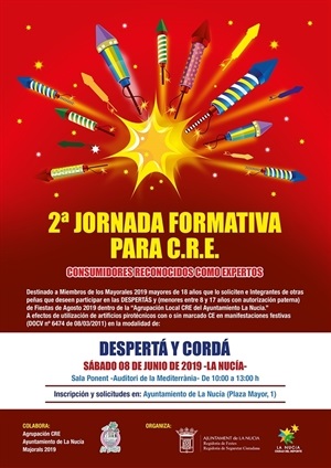 Imagen del Cartel de la Jornada Formativa para C.R.E. este sábado 8 de junio