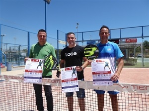 Antonio López, exjugador At Madrid, Álex González, Padelpoint y Sergio Villalba, concejal de La Nucía en la presentación del torneo