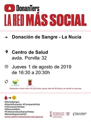 En verano es especialmente necesario las donaciones de sangre