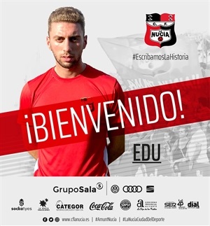 El extremo Edu es el cuarto fichaje de los "rojillos" para su debut en Segunda B