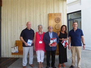 Eva Valero, dta. Sec. Sedes Univ. UA, Pedro Mogorrón, coorganizador del Curso, Viviana Agostini-Ouafi, SOFT,  Vicent Martines, director  Seu Universitària La Nucía y Pedro Lloret, concejal  Seu Univ. La Nucía