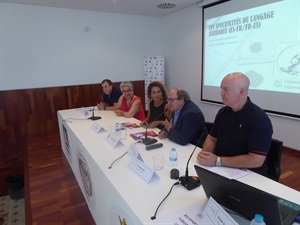 Pedro Lloret, concejal de Seu Univ, durante su intervención