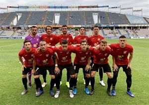 Alineación del C.F. La Nucía frente al Lleida en su partido de ayer