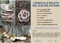 La Nucia Cartel Curso Bolets sept 2019