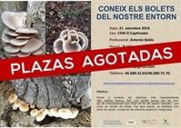 La Nucia Cartel Curso Bolets sept 2019 plazas agotadas