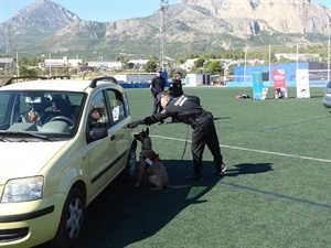 Durante la exhibición se mostró la labor que realizan las Unidades Caninas