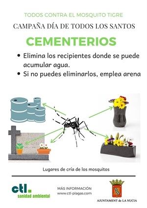 Se recomienda que una vez se rieguen las flores de los nichos, añadan arena, para que aguante la humedad, pero no haya agua acumulada en los jarrones y jardineras del cementerio