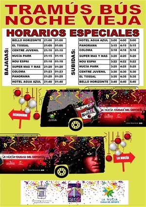 Horarios del Tramús Bús extraordinario para hoy Nochevieja