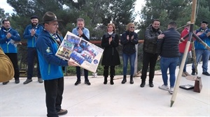 Vicent Devesa, coordinador Grup Scout La Nucia, se emocionó con este homenaje