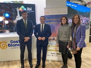 Presentación del Mediterráneo de Atletismo con Raúl Chapado, pte RFEA, Mercedes Cohen, Directora Spain Sport Global y campeona olímpica, Elena Tejedor, Directora de la Fundación Trinidad Alfonso y Bernabé Cano, alcalde de La Nucía