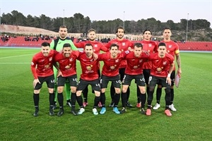 Alineación del C.F. La Nucía en el partido de ayer ante el Sabadell