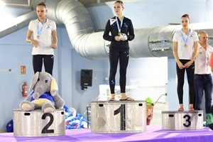 Triple podium nuciero; Oro Natasha Server, Plata Bianna Álvarez y Bronce Marieta Sánchez