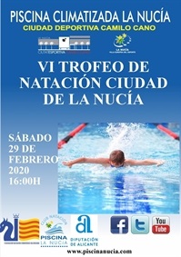 La Nucia cartel VI TROFEO Natacion CIUDAD DE LA NUCÍA 2020