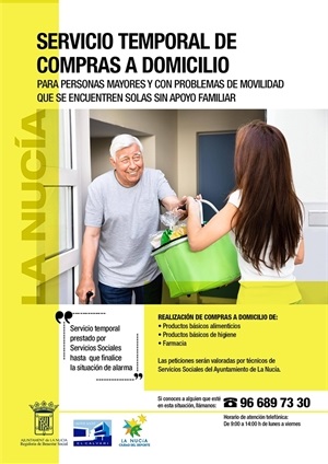 En la guía se ofrece información sobre acciones municipales como el Servicio de compras a domicilio