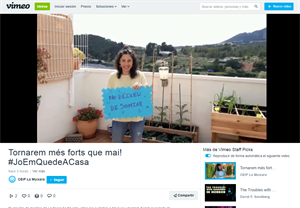 El video se ha subido a la plataforma VIMEO