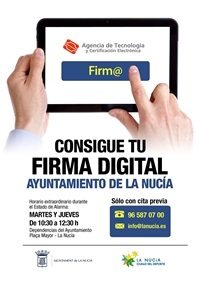 La Nucia Cartel Firma Digital 2020