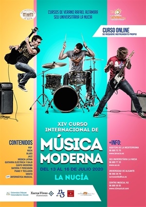 La XIV Edición del Curso de Música Moderna de La Nucía es este año online