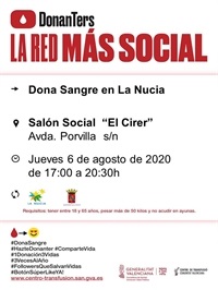 La Nucia cartel sangre donacion 6 agosto 2020