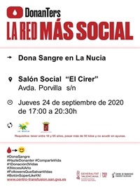 La Nucia cartel sangre donacion 24 septiembre 2020