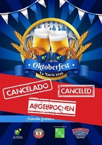 La Nucia Cartel cancelación oktoberfest 2020