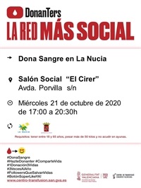 La Nucía cartel donación sangre 21 oct 2020