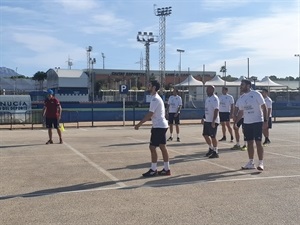 Este domingo la Selección de Pilota Valenciana entrenó en La Nucía en la modalidad Joc Internacional